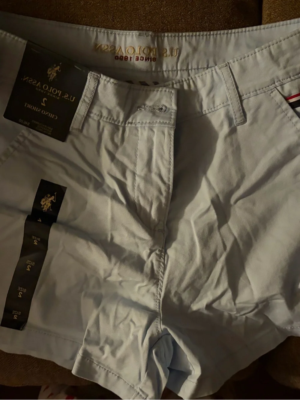U.S. Polo Assn. Light Blue Flat Front Chino Shorts
